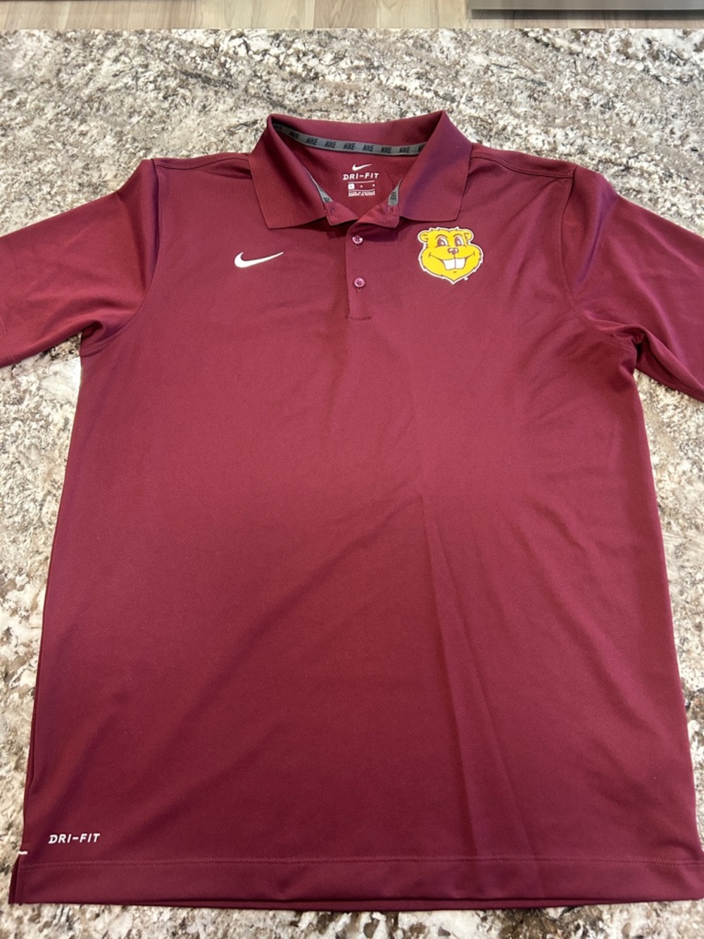 Minnesota Gophers Nike Dri-Fit Polo Size Large